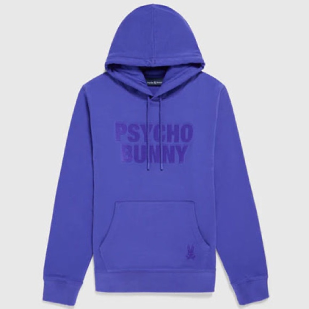 Psycho Bunny Purple Hoodie Mens Size Small Santa Cruz Logo Streetwear Sweatshirt